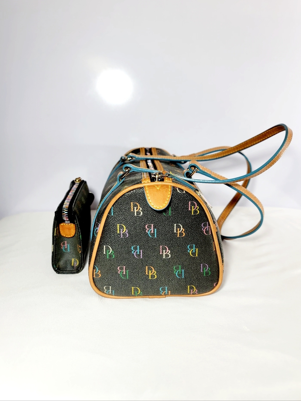 Dooney & Bourke Classic Y2K Rainbow Colored Barrel Bag. - Picture 7 of 11